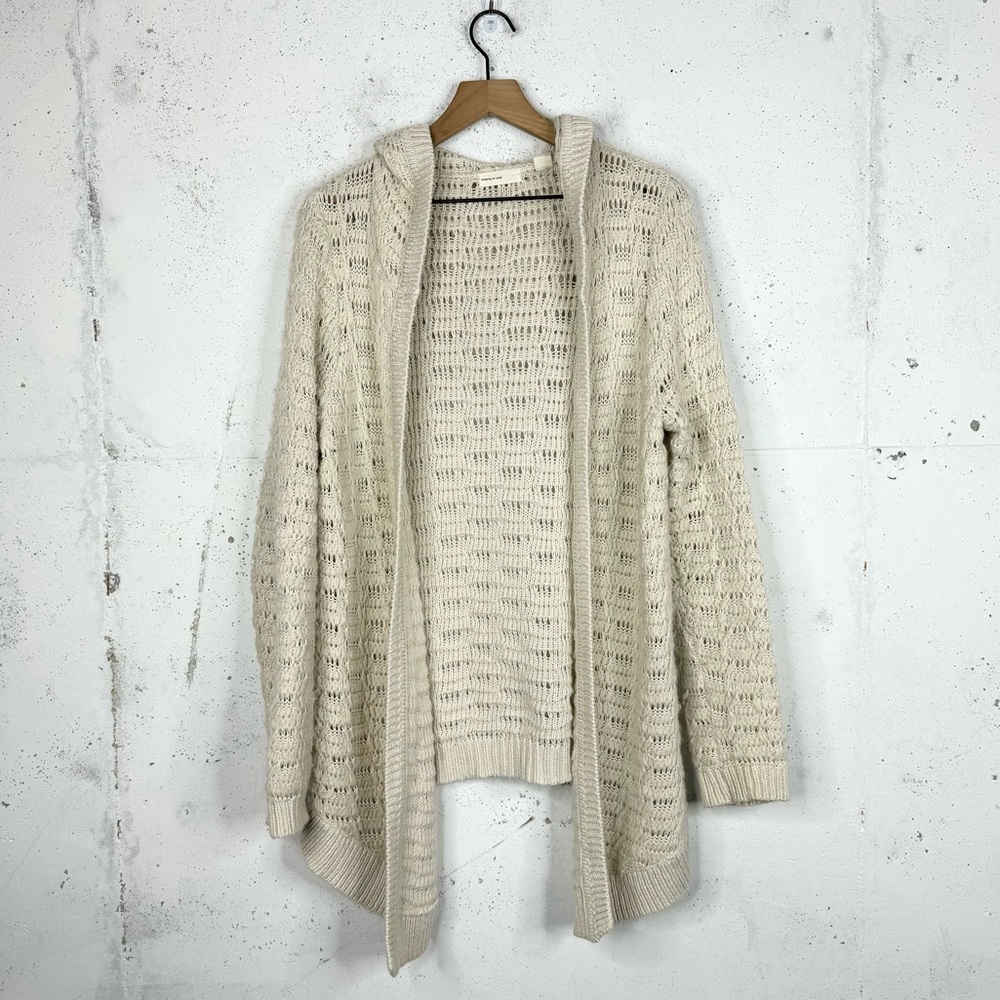 Sleeping on snow Anthropologie Long Open Knit Cardigan Sweater Size Medium